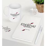 Bk Kişiye Özel Edebiyat Öğretmeni Beyaz Defter Kalem Kupa Seti-5