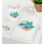 Bk Kişiye Özel En Iyi Öğretmen Beyaz Defter Kalem Kupa Seti-9