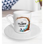 BK Kişiye Özel Happy Halloween Tasarımlı Türk Kahvesi Fincanı-17