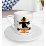 BK Kişiye Özel Happy Halloween Tasarımlı Türk Kahvesi Fincanı-7