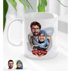 BK Kişiye Özel İsimli - 59 Sevgililer Karikatürlü Beyaz Kupa Bardak