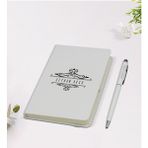 BK Kişiye Özel Isimli 9X14CM Beyaz Defter ve Kalem Hediye Seti - Model 8