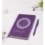 BK Kişiye Özel Isimli Mor Termo Deri Defter Kalem Seti Model 2