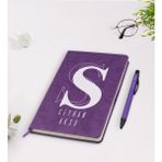 BK Kişiye Özel Isimli Mor Termo Deri Defter Kalem Seti Model 34