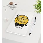 BK Kişiye Özel Kral Babam Tasarımlı 9 x 14 cm Beyaz Defter ve Kalem Seti - Model 1