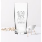 Bk Kişiye Özel M Baş Harfli ve Isimli Rakı Bardağı (Model 2)