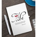 BK Kişiye Özel Mânâ Abi Beyaz Defter ve Kalem Hediye Seti