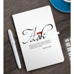 BK Kişiye Özel Mânâ Aşk Beyaz Defter ve Kalem Hediye Seti