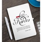 BK Kişiye Özel Mânâ Kız Kardeş Beyaz Defter ve Kalem Hediye Seti