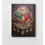 BK Kişiye Özel Osmanlı Arması Kanvas Tablo (50 x 70 Cm.) 4