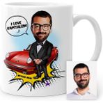 BK Kişiye Özel Patron Karikatür Beyaz Kupa Bardak