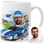 BK Kişiye Özel Rallici Karikatür Beyaz Kupa Bardak