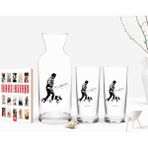BK Kişiye Özel Renkli Baskılı Atatürk Temalı Ikili Rakı Bardağı Karaf ve Cep Kitabı Hediye Seti-16