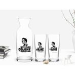 BK Kişiye Özel Renkli Baskılı Çünkü Sen Çölüme Yağmur Oldun Tasarımlı 2'li Rakı Bardağı ve Karaf Seti-5