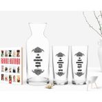 BK Kişiye Özel Renkli Baskılı En Kötü Günümüz Böyle Olsun Tasarımlı Ikili Rakı Bardağı Karaf ve Cep Kitabı Hediye Seti-2