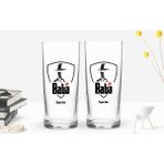 BK Kişiye Özel Renkli Baskılı Godfather Baba Tasarımlı Ikili Rakı Bardağı Seti-15