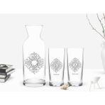 BK Kişiye Özel Renkli Baskılı İsimli 2'li Rakı Bardağı ve Karaf SETI-104