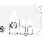 BK Kişiye Özel Renkli Baskılı İsimli 2'li Rakı Bardağı ve Karaf Seti-3