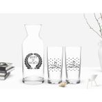 BK Kişiye Özel Renkli Baskılı İsimli 2'li Rakı Bardağı ve Karaf Seti-4