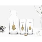BK Kişiye Özel Renkli Baskılı İsimli İkili Rakı Bardağı ve Karaf Seti-106