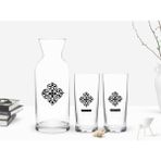 BK Kişiye Özel Renkli Baskılı İsimli İkili Rakı Bardağı ve Karaf Seti-119