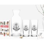 BK Kişiye Özel Renkli Baskılı Kaptan Tasarımlı Ikili Rakı Bardağı Karaf ve Cep Kitabı Hediye Seti-7