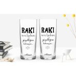 BK Kişiye Özel Renkli Baskılı Rakı Içen Kadının Tasarımlı Ikili Rakı Bardağı Seti-1