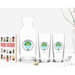 BK Kişiye Özel Renkli Baskılı Zonguldak Tasarımlı Turistik Ikili Rakı Bardağı Karaf ve Cep Kitabı Hediye Seti-1