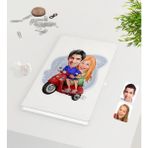 BK Kişiye Özel Sevgililer Karikatürlü Beyaz Defter-10