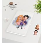 BK Kişiye Özel Sevgililer Karikatürlü Beyaz Defter-3
