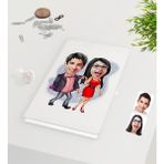 BK Kişiye Özel Sevgililer Karikatürlü Beyaz Defter-4