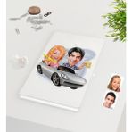 BK Kişiye Özel Sevgililer Karikatürlü Beyaz Defter-53