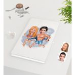 BK Kişiye Özel Sevgililer Karikatürlü Beyaz Defter-8