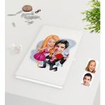 BK Kişiye Özel Sevgililer Karikatürlü Beyaz Defter-9