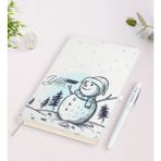 BK Kişiye Özel Yılbaşı Mutlu Yıllar Beyaz Defter + Kalem Seti-18