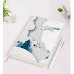 BK Kişiye Özel Yılbaşı Mutlu Yıllar Beyaz Defter + Kalem Seti-26