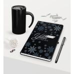 BK Kişiye Özel Yılbaşı Mutlu Yıllar Temalı Siyah Defter Kalem Termos Mug Seti - 17