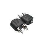 BK Teknoloji 2 RCA Erkek to 3.5 mm Aux Stereo Dişi Ses Ayırıcı Adaptör