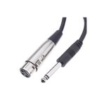 BK Teknoloji 6.35mm Mono Erkek to 3 Pin XLR Dişi Mikrofon Ses Kablosu 5 Metre