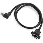 BK Teknoloji Panel Montaj RJ45 Erkek - Dişi 90 Derece Açılı Uzatma Lan Kablosu-1.5 Metre