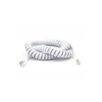 BK Teknoloji Telefon Ahize Spiral Kordon Kablosu 4P/4C - Beyaz