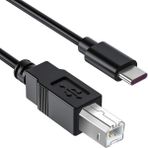 BK Teknoloji Type-C To Usb-B Midi - Yazıcı Kablosu 1.5 Metre -Siyah