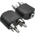 BK Teknoloji Yüksek Performanslı 2 RCA Erkek to 3.5 mm Aux Stereo Dişi Ses Ayırıcı Adaptör Pratik Çözüm