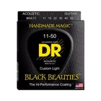 BKA-11 Black Beauties Siyah Akustik Gitar Teli (Custom Light 11-50)