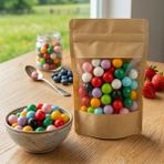 Bkb Ambalaj Kraft Geniş Pencereli Doypack Kilitli Ambalaj Ayakta Duran Gıda Poşeti - 16x27 cm - 200 Adet