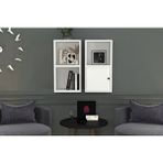 BKConcept DVR-1053-Ç Beyaz 70 cm Kitaplıklı Kapaklı Duvar Rafı