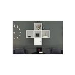 BKConcept DVR-1083-Ç Beyaz 100 cm Kitaplıklı Kapaklı Duvar Rafı