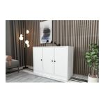 BKConcept KNS-1007-Ç Beyaz 98 cm Dolaplı Konsol