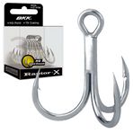 BKK Raptor-X Tiz Kancası | 6'lı Paket | 3X | Tuzlu Su Korozyonuna Dayanıklı Parlak Kalay Kaplama | El Zemin Noktası | Ağır Hizmet Yem Kancası, Haşhaş, Stickbaits