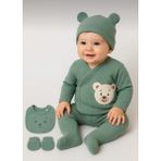BKM22 Bebek Bear Minimal Taş 5'li Yenidoğan Hastane Çıkışı Seti - 0 - 3 Ay - Yeşil